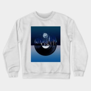 new york skyline vinyl Crewneck Sweatshirt